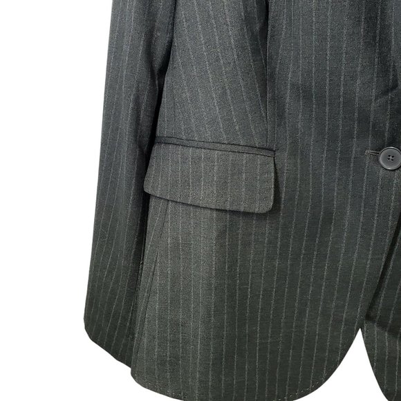NWOT BODY by Victoria Gray Striped Blazer One Button Women's Size 16 - Picture 4 of 7